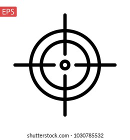 Target icons on white background. Vector illustration.