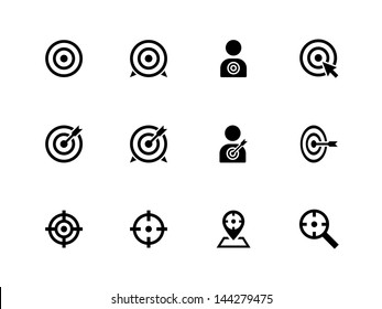 Target Icons On White Background. Vector Illustration.