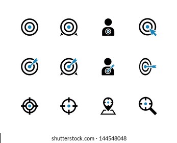 Target icons on white background. Vector illustration.