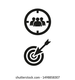 Target icons on white background.
