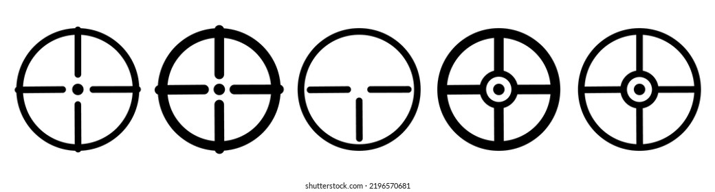 Zielsymbole auf weißem Hintergrund. Vektorgrafik. Zielzielsymbol.