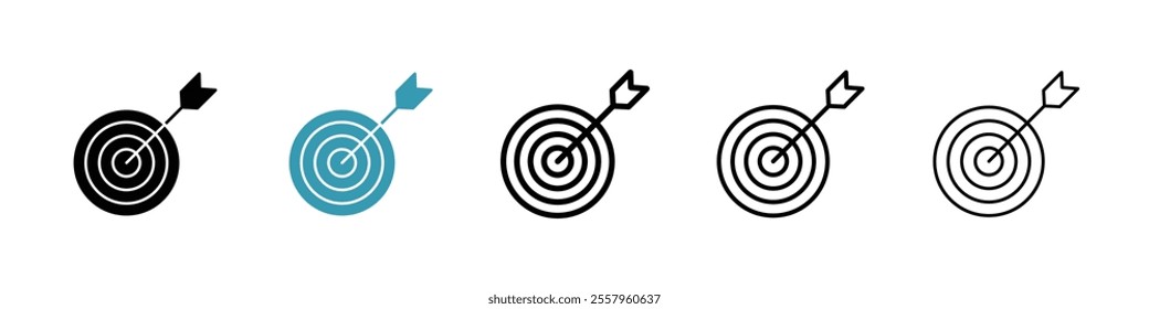 Target icons pack in black and blue.
