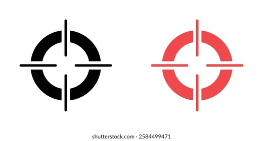 Target icons pack in black and colored version