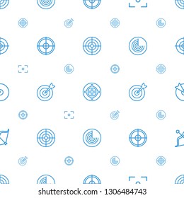 target icons pattern seamless white background. Included editable outline center focus, radar, bow icons. target icons for web and mobile.
