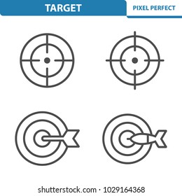 Target Icons. Professional, pixel perfect icons optimized for both large and small resolutions. EPS 8 format. 5x size for preview.