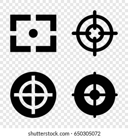 Target icons set. set of 4 target filled icons such as