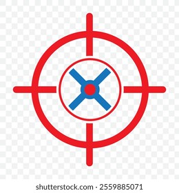 Target icons set. Gun target, focus, crosshair, reticle, viewfinder. Target destination flat and line style - stock vector. eps 10.