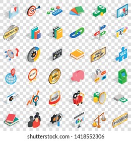 Conjunto de iconos de destino. Estilo isométrico de 36 iconos de vector objetivo para el Web para cualquier diseño
