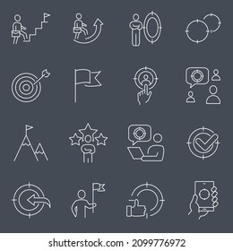 Target icons set . Target pack symbol vector elements for infographic web