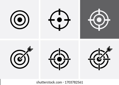 Target Icons set. Vector objective