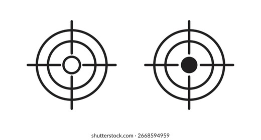 Target Icons in Simple Design with White Background