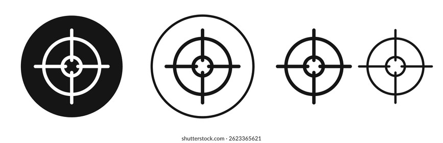 Target icons in solid black and outlined style