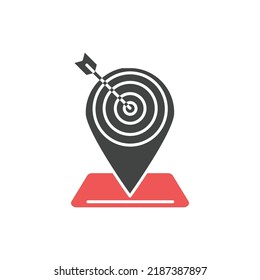 Target icons  symbol vector elements for infographic web