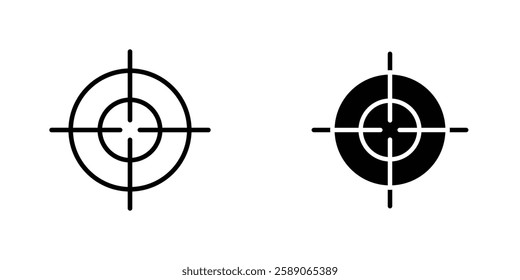 Target icons thin line illustrations designs