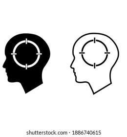 Target icons vector set. aim illustration sign collection. lead symbol.