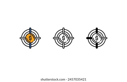 Target icons vector stock illustration