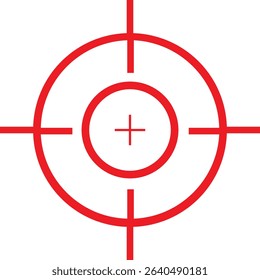 Target icon.target icon on isolated background. Crosshair in black.Editable Stroke, Pixel Perfect, Stock Illustration. Goal symbol collection. Darts icon. Hitting the bullseye line.