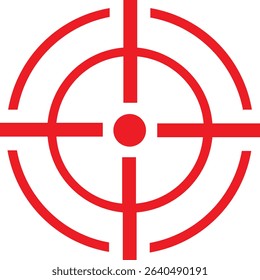 Target icon.target icon on isolated background. Crosshair in black.Editable Stroke, Pixel Perfect, Stock Illustration. Goal symbol collection. Darts icon. Hitting the bullseye line.