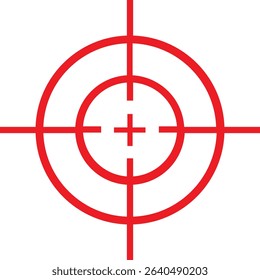 Target icon.target icon on isolated background. Crosshair in black.Editable Stroke, Pixel Perfect, Stock Illustration. Goal symbol collection. Darts icon. Hitting the bullseye line.