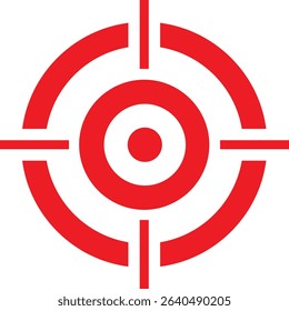 Target icon.target icon on isolated background. Crosshair in black.Editable Stroke, Pixel Perfect, Stock Illustration. Goal symbol collection. Darts icon. Hitting the bullseye line.