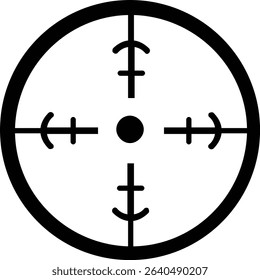 Target icon.target icon on isolated background. Crosshair in black.Editable Stroke, Pixel Perfect, Stock Illustration. Goal symbol collection. Darts icon. Hitting the bullseye line.