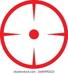 Target icon.target icon on isolated background. Crosshair in black.Editable Stroke, Pixel Perfect, Stock Illustration. Goal symbol collection. Darts icon. Hitting the bullseye line.