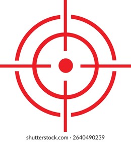 Target icon.target icon on isolated background. Crosshair in black.Editable Stroke, Pixel Perfect, Stock Illustration. Goal symbol collection. Darts icon. Hitting the bullseye line.