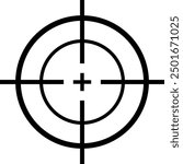 Target icos .Precision Target Icon. Bullseye, Focus, Crosshair, Reticle, Viewfinder.Sharpshooting Icon. Bullseye Target, Crosshair, Precision Reticle.Vector