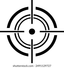 Iconos de destino .Icono de destino de precisión. Ojo de bala, enfoque, cruz, retícula, visor. Icono de disparo. Diana de Ojo de Bulla, Cruce, Precisión Retícula.Vector