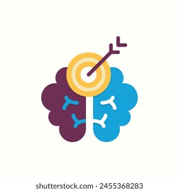 ícono de idea objetivo, ícono aislado en fondo claro, perfecto para Sitio web, blog, logotipo, Diseño gráfico, redes sociales, UI, App móvil