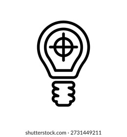 Target idea icon, Line Vector graphics