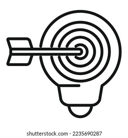 Target idea icon outline vector. Creative solution. Think startup