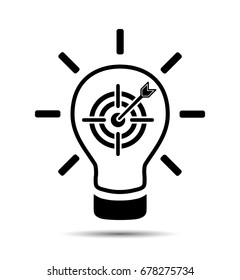 Target Idea Symbol icon. Vector concept