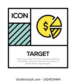 TARGET AND ILLUSTRATION ICON CONCEPT
