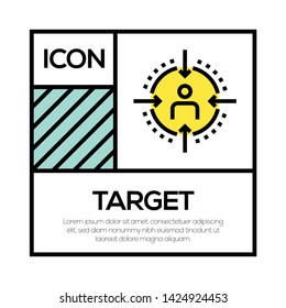 TARGET AND ILLUSTRATION ICON CONCEPT