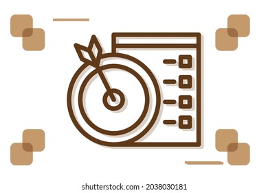 Target Income icon symbol sign from modern data analytics for mobile concept and web apps design. Business and statistics related vector line icons. 