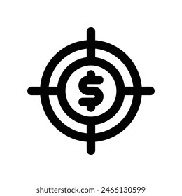 target income icon. vector line icon for your website, mobile, presentation, and logo design.