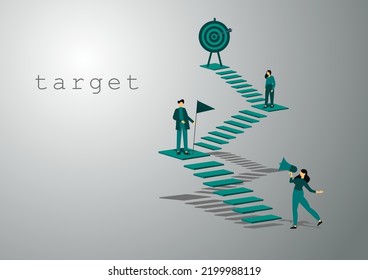 Target. Increase business performance, growth, improvement, or growing for success or investment profit, strategy, or plan concept.