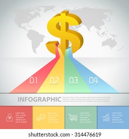 The target infographic template. can be used for workflow layout, diagram, number options