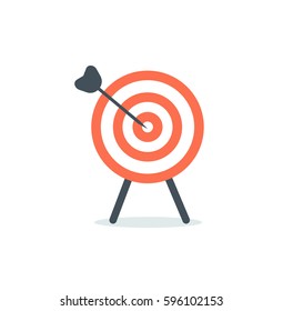 Target isolated icon - flat design vector illustration.