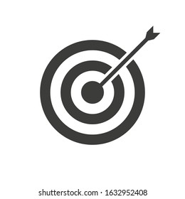 target isolated icon on white bacground, vector illustration