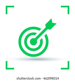 Target isolated minimal single flat linear icon for websites and mobile minimalistic flat design.