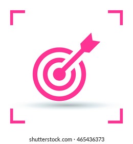 Target isolated minimal single flat linear icon for websites and mobile minimalistic flat design.