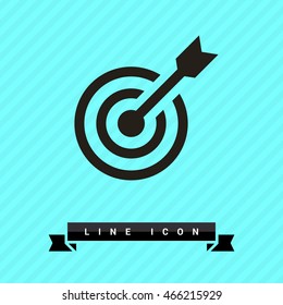 Target isolated minimal single flat linear icon for websites and mobile minimalistic flat design.