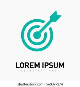 Target isolated minimal single flat linear icon for websites and mobile minimalistic flat design.