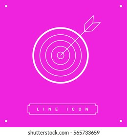 Target isolated minimal single flat linear icon for websites and mobile minimalistic flat design.