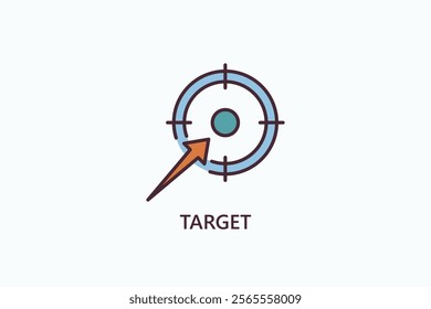 Target Isolated Vector, Icon Or Logo Sign Symbol Illustration