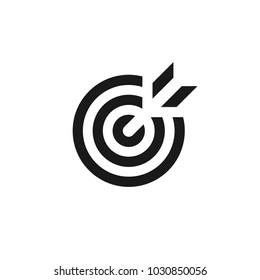 Target. Isolated vector icon, sign, emblem, pictogram. Flat style for design, web, logo or UI. Eps10
