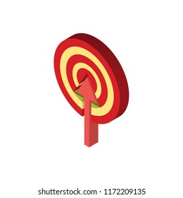 Target isometric left top view 3D icon