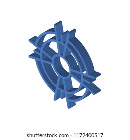 Target isometric left top view 3D icon